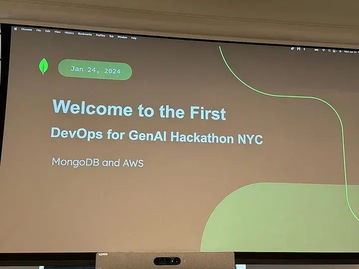 Opening slide for event