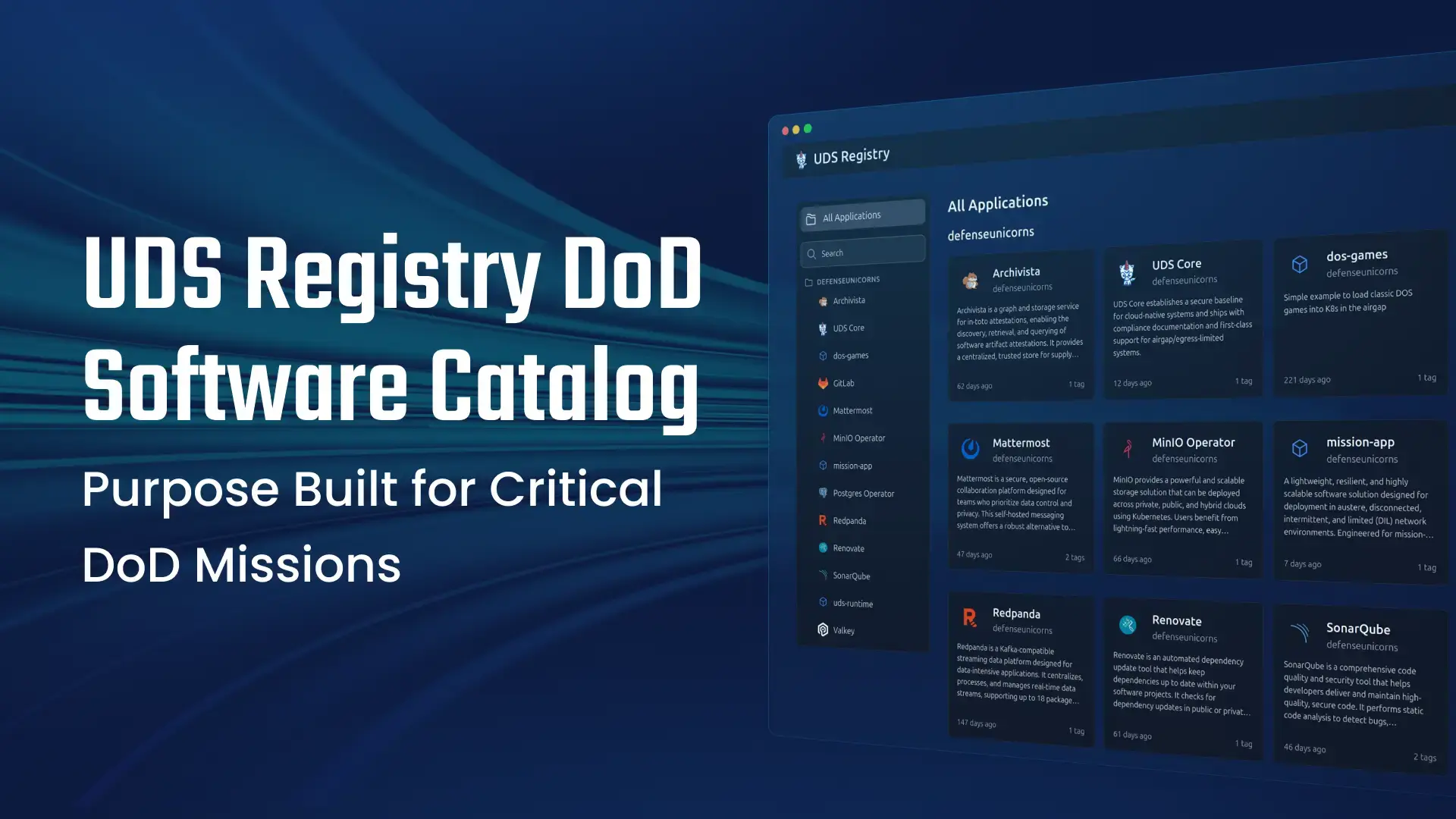 UDS Registry: DoD Software Catalog